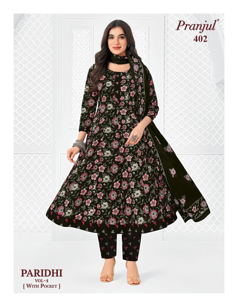 Paridhi Vol 4 By Pranjul Cotton Printed Anarkali Suits
